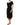 Emporio Armani Black Viscose Short Sleeves Sheath Midi Dress