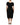 Emporio Armani Black Viscose Short Sleeves Sheath Midi Dress