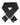 Dolce & Gabbana Black Patterned Skinny Fringes Shawl Scarf