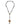 Dolce & Gabbana Gold Tone Brass Cross Black Beaded Chain Rosary Necklace