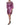 Dolce & Gabbana Metallic Fuchsia Floral Sheath Mini Dress