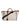Dolce & Gabbana Beige Brown Cotton Leather Duffle Shoulder Bag