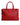 Dolce & Gabbana Red Calfskin Leather Logo Plaque Top Handle Bag