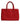 Dolce & Gabbana Red Calfskin Leather Logo Plaque Top Handle Bag