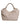Dolce & Gabbana Light Pink Deer Leather Logo Plaque Tote Top Handle Bag