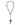 Dolce & Gabbana Gold Brass Black Beaded Chain Rosary Pendant Necklace