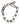 Dolce & Gabbana Silver Tone Brass Beaded Shell DG Logo Pendant Bracelet