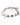 Dolce & Gabbana Silver Tone Brass Beaded Shell DG Logo Pendant Bracelet