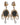 Dolce & Gabbana Gold Brass Clear Crystal Mirror Element Clip Dangling Earrings