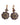 Dolce & Gabbana Earrings Brass Multicolor Floral Crystal Dangling Jewelry