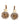 Dolce & Gabbana White Floral Clear Crystal Brass Dangling Jewelry Earrings