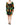 Dolce & Gabbana Black Silk Pineapple Draped Print Wrap Dress