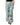 Dolce & Gabbana Light Blue Drawing Mid Waist Wide Leg Pants