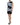 Dolce & Gabbana Black Blue Sleeveless Denim Mini Dress