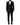 Dolce & Gabbana Dark Gray Black Jacquard 3 Piece Single Breasted Suit