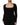 Dolce & Gabbana Black Square Neck Long Sleeves Pullover Top