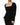 Dolce & Gabbana Black Square Neck Long Sleeves Pullover Top