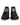Dolce & Gabbana Black White Leather Ankle Boots Shoes