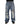Dolce & Gabbana Blue Tattered Cotton Logo Plaque Denim Jeans