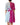 Dolce & Gabbana Fuchsia Light Blue Silk Two Tone Midi Dress