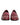 Dolce & Gabbana Burgundy Leather Formal Slip On Shoes
