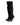 Dolce & Gabbana Black Leather Ribbed Knit Knee Boots Shoes