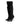 Dolce & Gabbana Black Leather Ribbed Knit Knee Boots Shoes