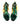 Dolce & Gabbana Green Mink Fur Satin Banana Leaf Sandals Shoes