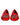 Dolce & Gabbana Red Velvet DG Heart Loafers Flats Shoes