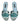 Dolce & Gabbana Silver Blue Leather Bead Embellish Slide Shoes