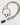Dolce & Gabbana Silver Tone Brass Chain DG Logo Pendant Men Necklace