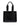 Chloé Black Woody Embroidered Logo Leather Medium Tote Bag