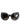 Dolce & Gabbana Black Silver Sequin Butterfly Polarized Sunglasses