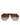Dolce & Gabbana Modified Aviator Striped Brown Acetate Gradient Sunglasses