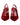 Dolce & Gabbana Red Suede High Heels Slingbacks Sandals Shoes