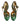 Dolce & Gabbana Green Leather T-STRAPS Heels Sandals Shoes