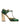 Dolce & Gabbana Green Leather T-STRAPS Heels Sandals Shoes