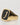 Dolce & Gabbana Gold-Tone Real Brass Black Enamel "J" Adjustable Rings