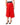 Dolce & Gabbana Glossy Red Polyester High Waist Midi Skirt