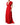 Dolce & Gabbana Red Viscose Plunging Neckline Long Maxi Dress