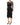 Dolce & Gabbana Black Lace Trim Cotton Sheath Midi Dress